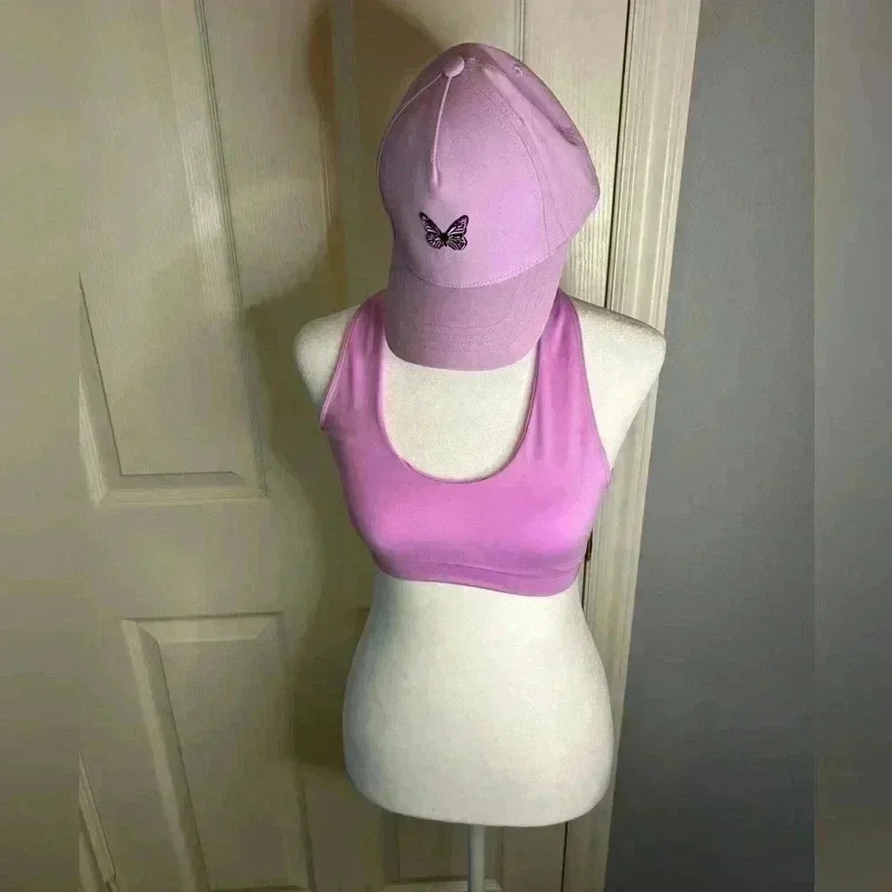 💗”Free People Intimately” NWOT Mauve Pink Halter Mini Tank Bra Size S/M💗